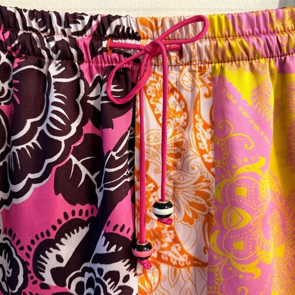 Zara Womens Paisley Floral Printed Elastic High Waisted Shorts Size S - Picture 4 of 9